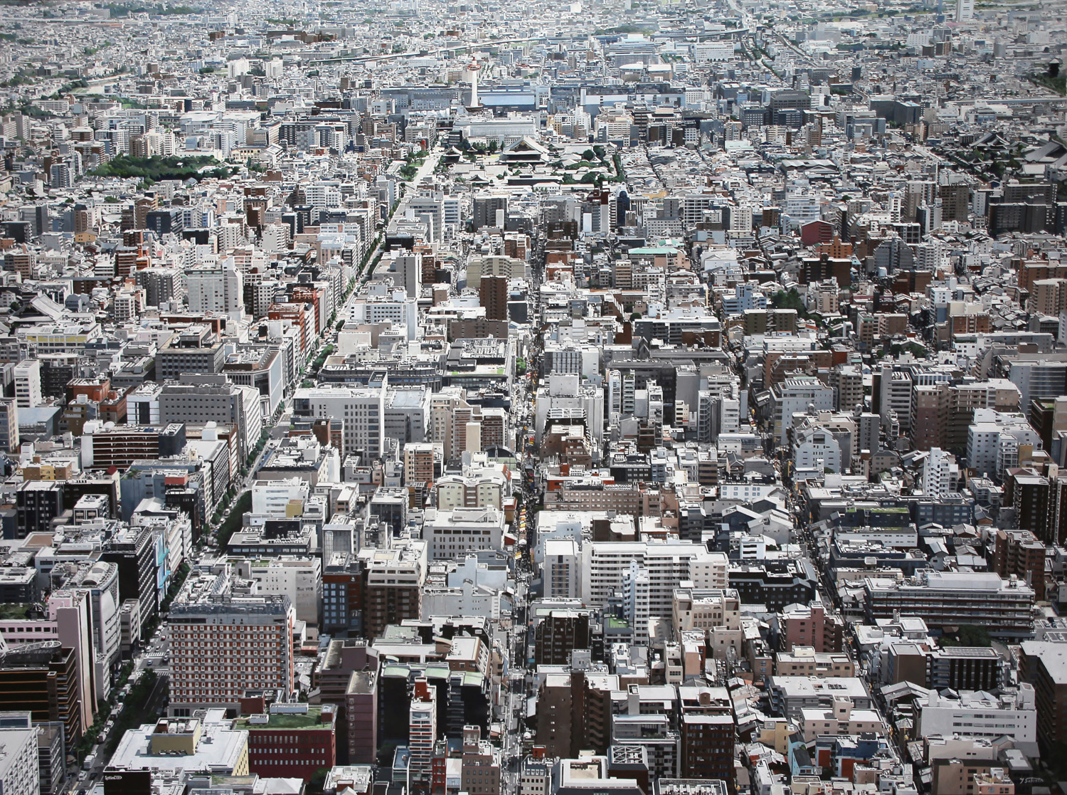 坂田幸雅　京都風景画　制作風景