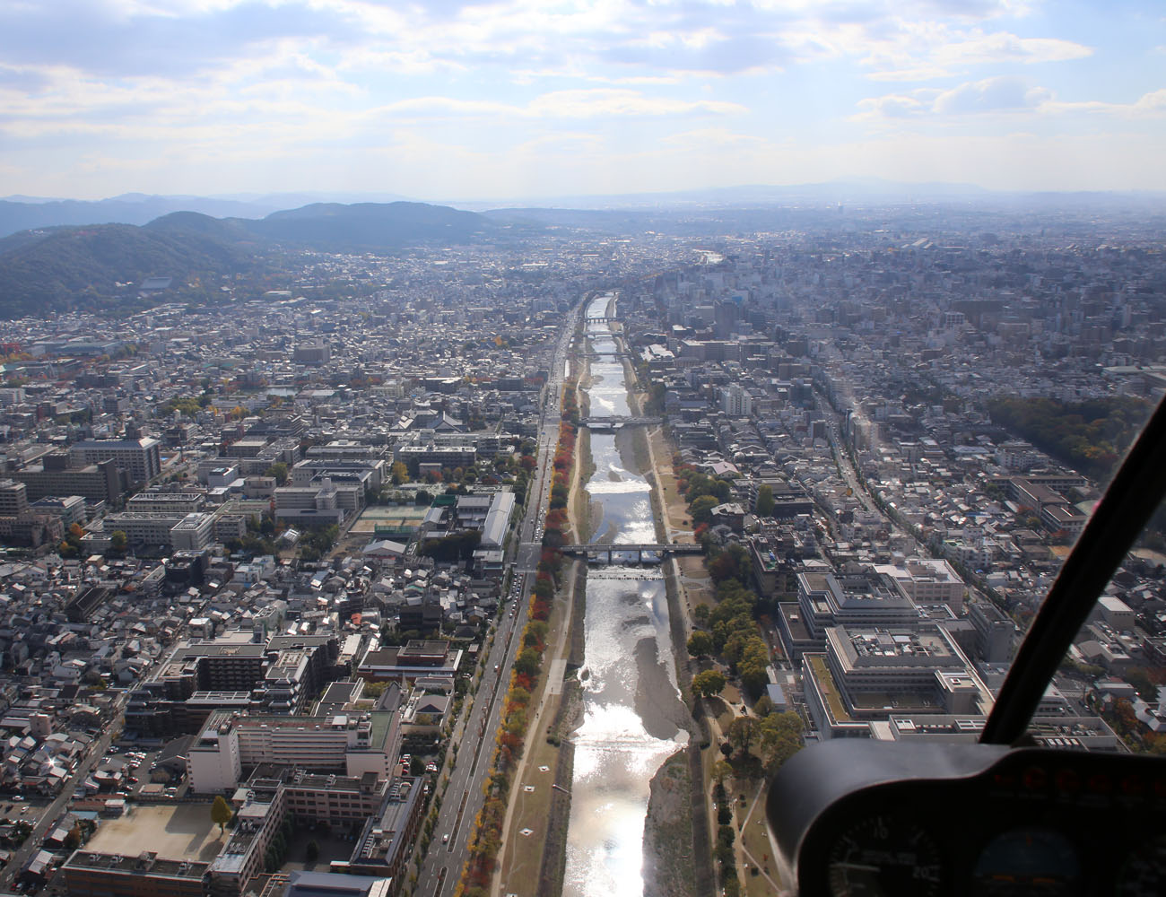 京都 空撮 写真 ヘリコプター