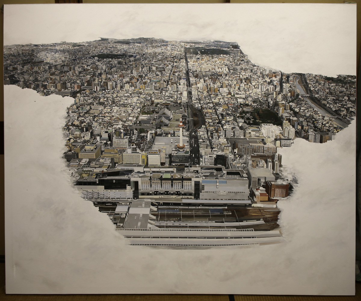 京都 風景画 制作過程