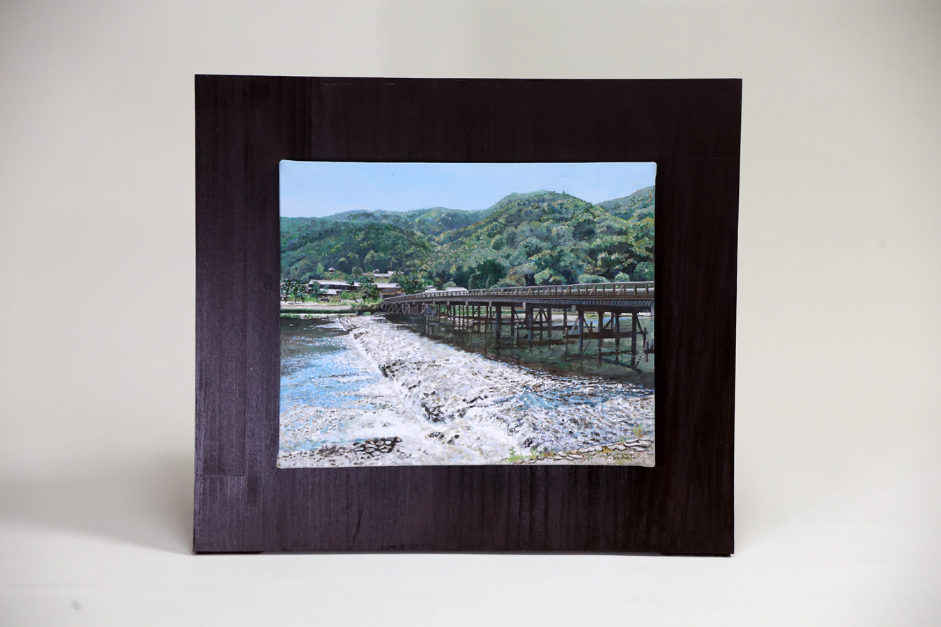 京都風景画 Web個展 夏の嵐山渡月橋 