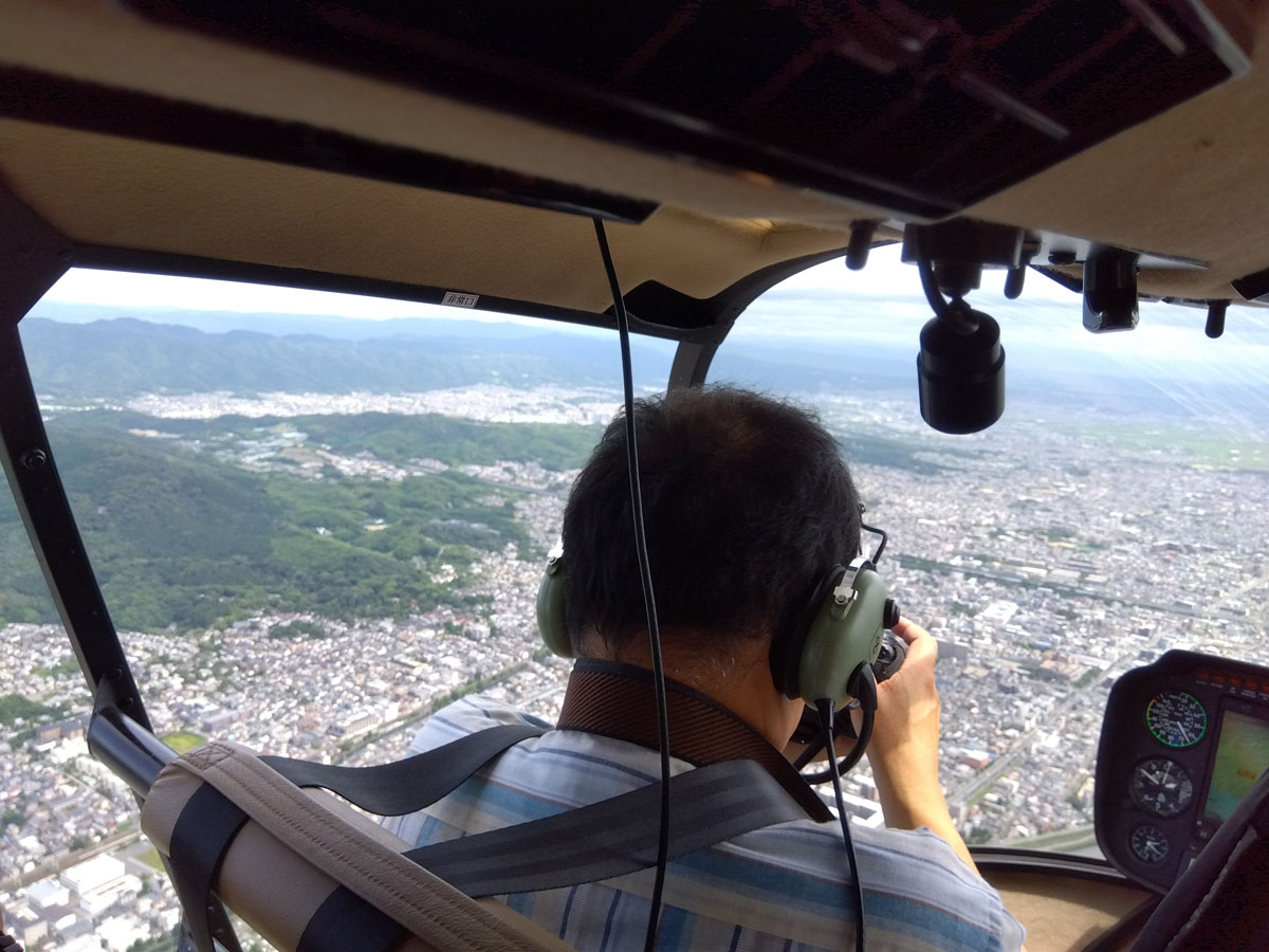 京都 空撮 写真 ヘリコプター