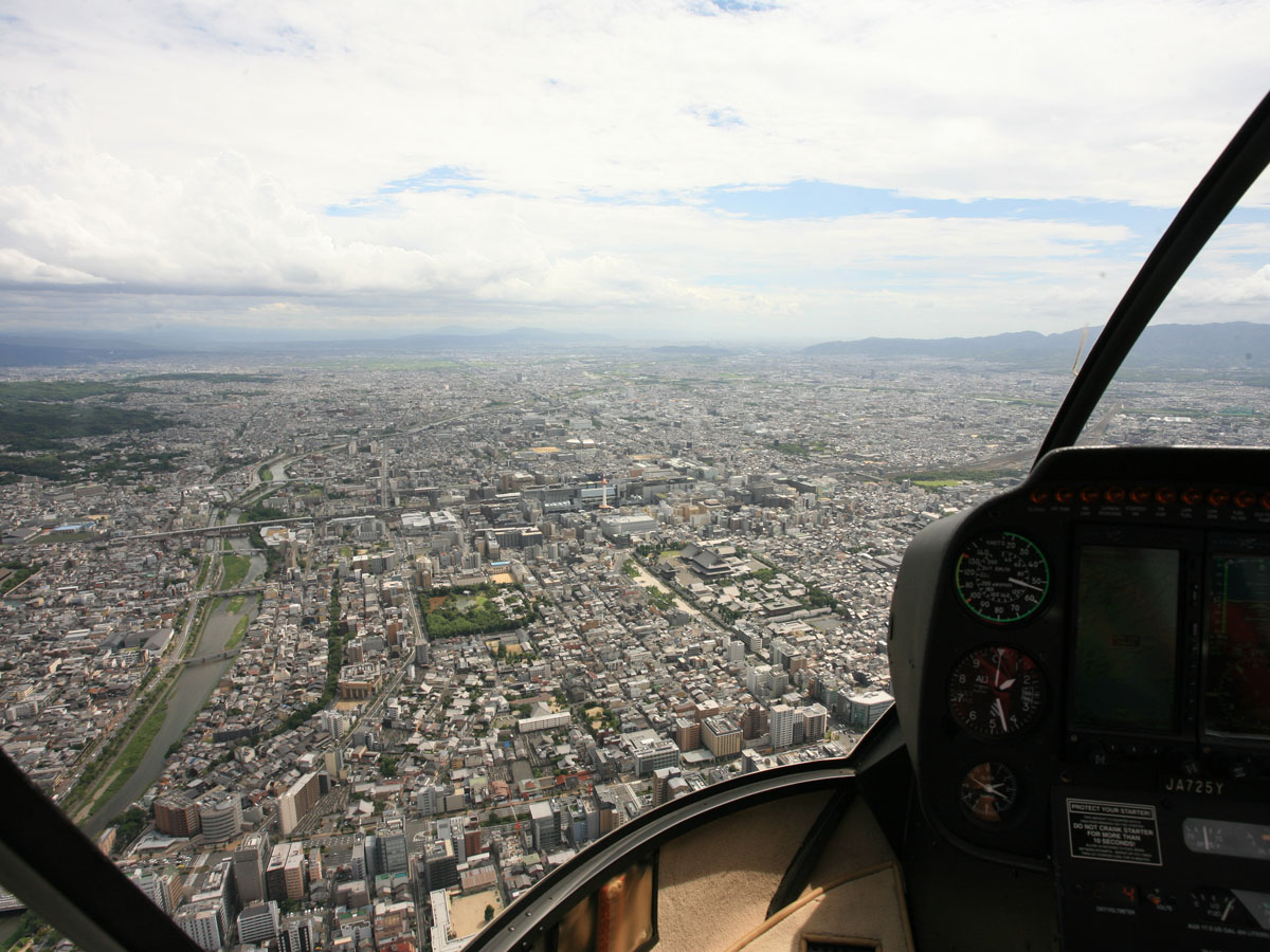 京都 空撮 写真 ヘリコプター